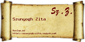 Szunyogh Zita névjegykártya